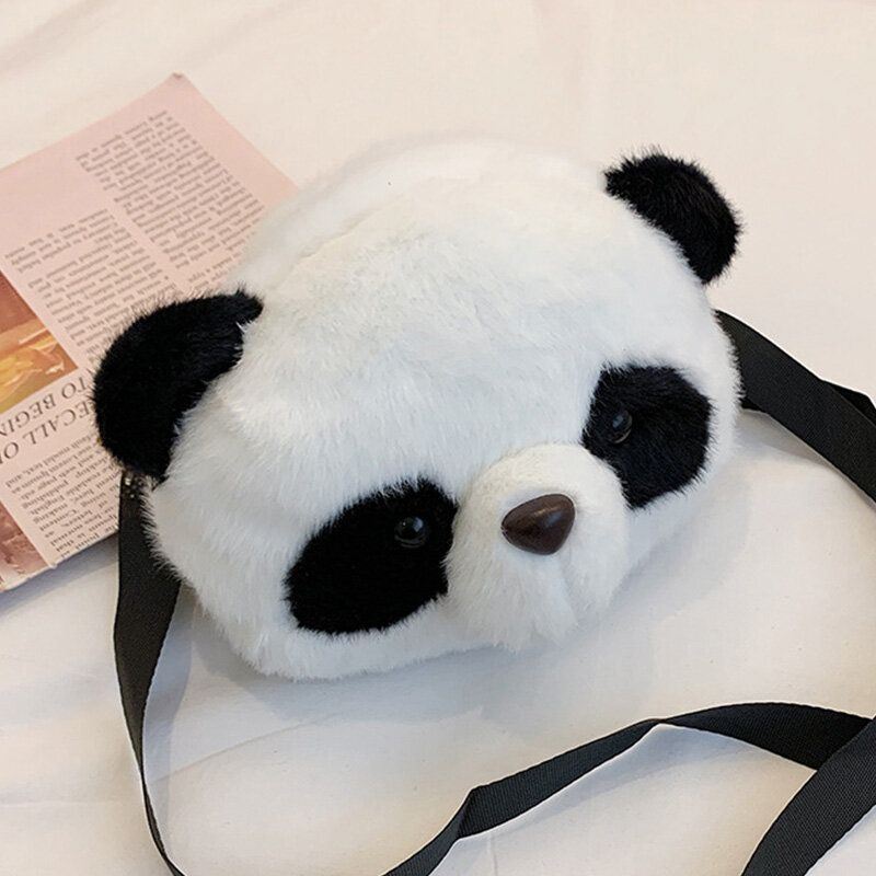 Naisten Talvi 2022 Dacron Lovely Panda Crossbody Laukku