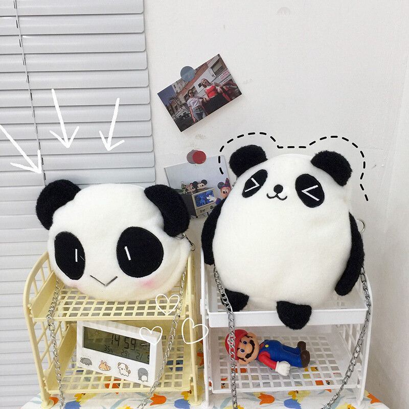 Naisten Talviolympialaiset Peking 2022 Söpö Panda Dacron Chain Crossbody Laukku