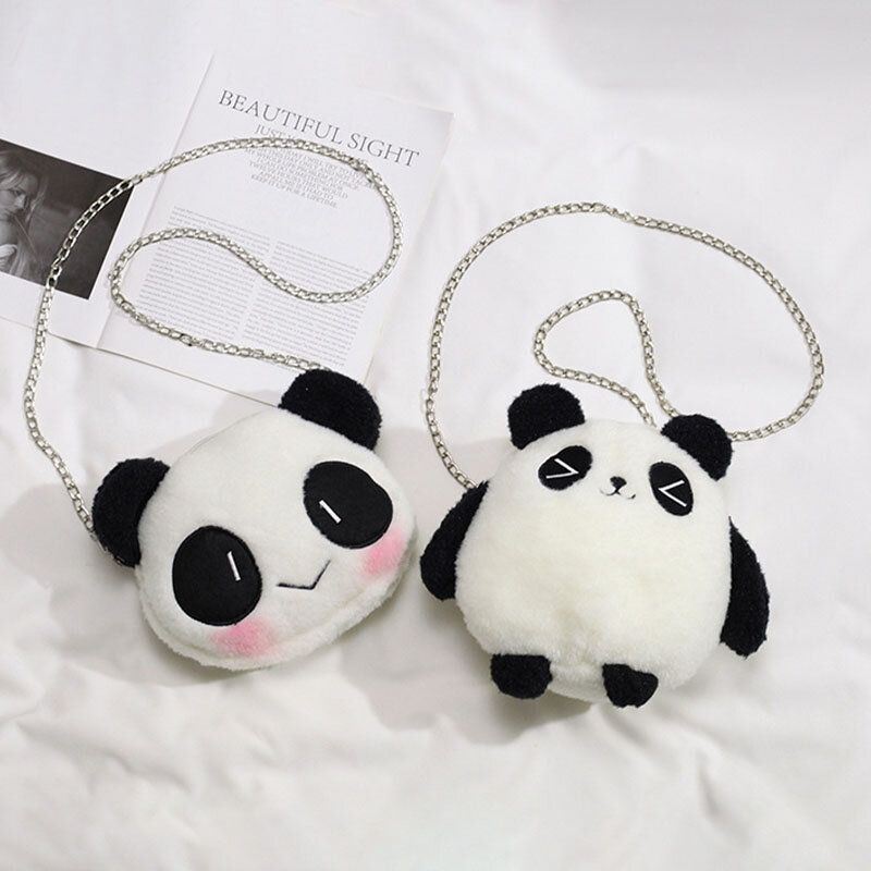 Naisten Talviolympialaiset Peking 2022 Söpö Panda Dacron Chain Crossbody Laukku