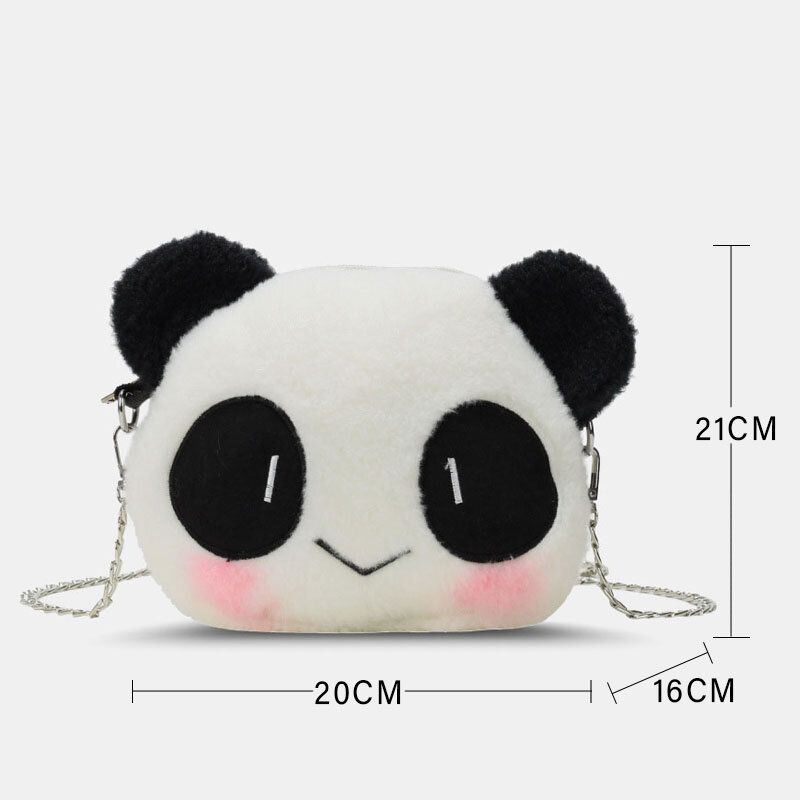Naisten Talviolympialaiset Peking 2022 Söpö Panda Dacron Chain Crossbody Laukku