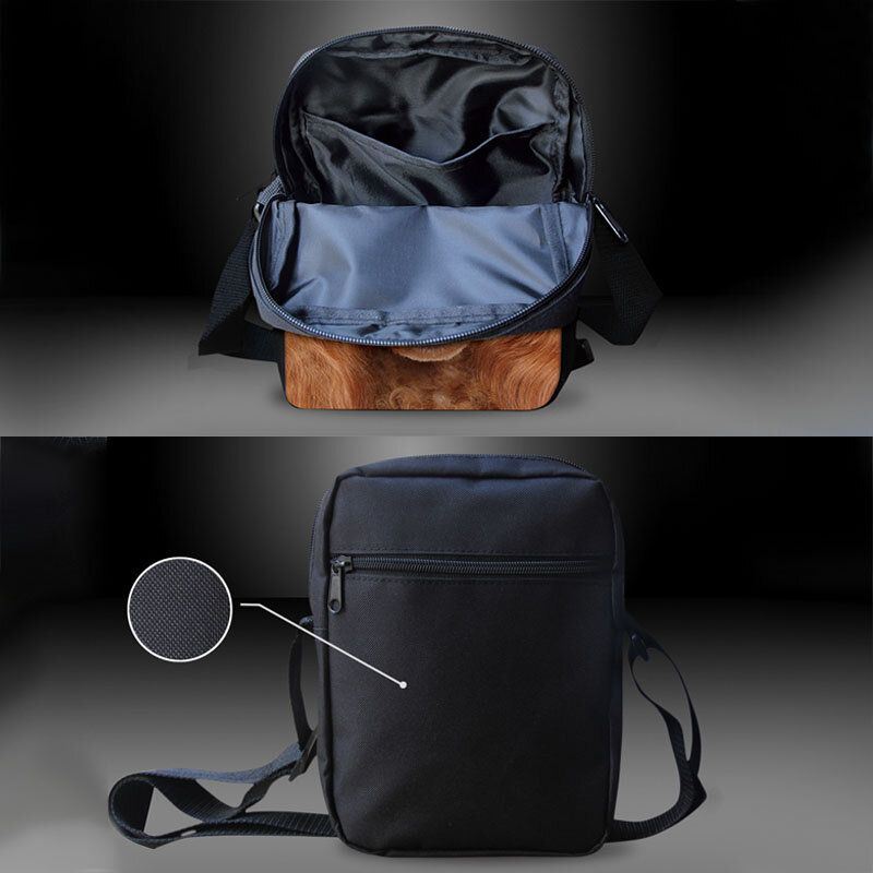 Naisten Unisex Lapsi Joulu Söpö Koira Kissa Eläinprintti Pieni Crossbody Laukku Käsilaukku