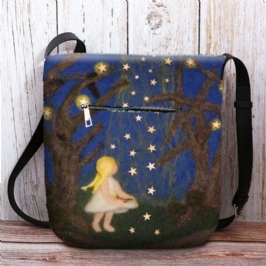 Naisten Värikäs Tee-se-itse-tytöille Lampaan Hiuslaukku Crossbody Bag Olkalaukku