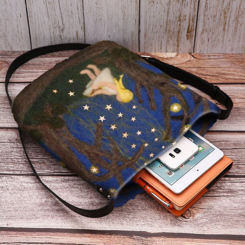 Naisten Värikäs Tee-se-itse-tytöille Lampaan Hiuslaukku Crossbody Bag Olkalaukku