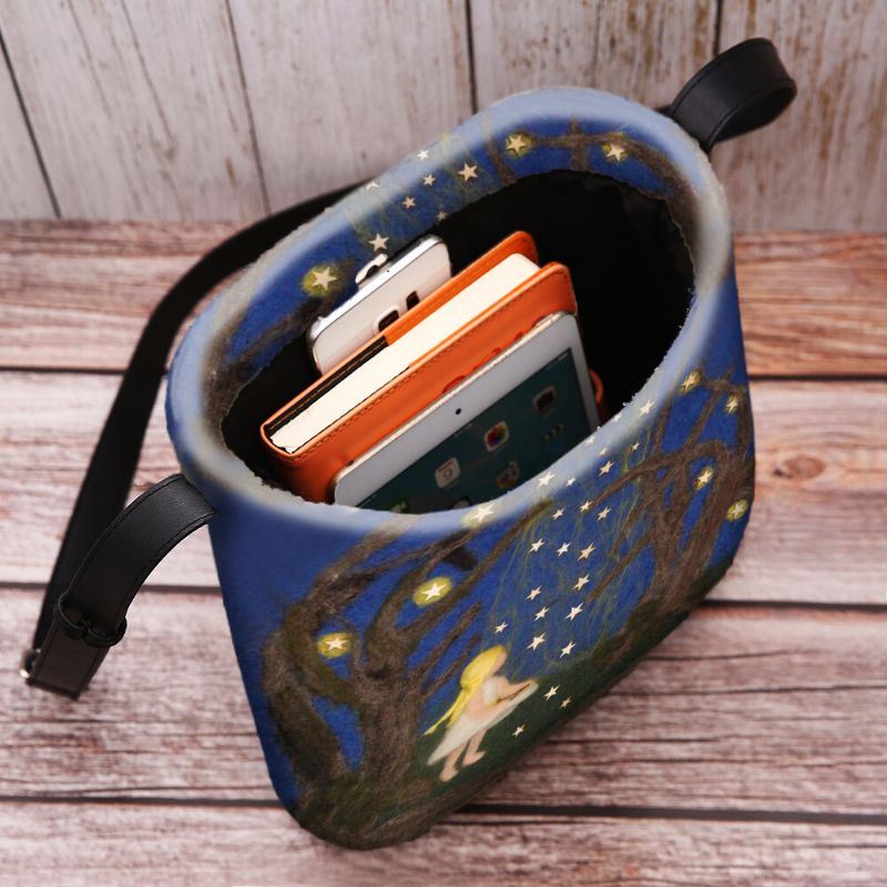 Naisten Värikäs Tee-se-itse-tytöille Lampaan Hiuslaukku Crossbody Bag Olkalaukku