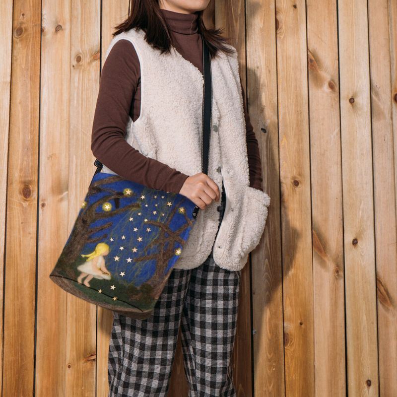 Naisten Värikäs Tee-se-itse-tytöille Lampaan Hiuslaukku Crossbody Bag Olkalaukku