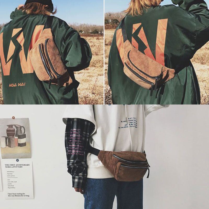 Naisten Vakosametti Retro Solid Color Rento Muoti Crossbody Laukku Rintalaukku Olkalaukku