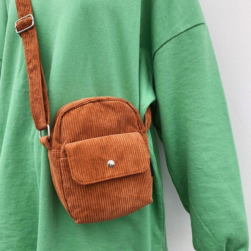 Naisten Vakosametti Retro Yksivärinen Pieni 6 Tuuman Puhelinlaukku Crossbody-laukku