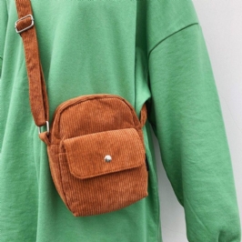 Naisten Vakosametti Retro Yksivärinen Pieni 6 Tuuman Puhelinlaukku Crossbody-laukku