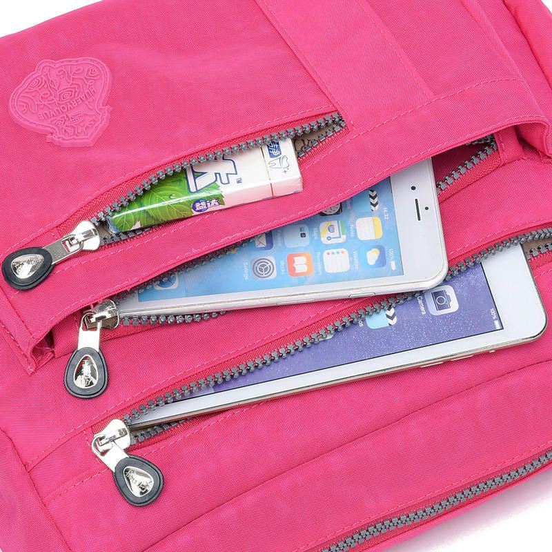 Naisten Vapaa-ajan Nailoninen Kiinteä Crossbody Laukku Vedenpitävä Laukku