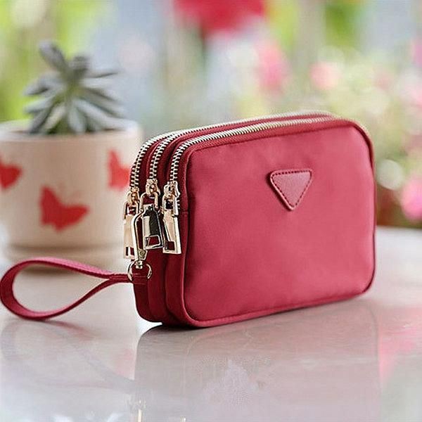 Naisten Vedenkestävät Moniuraiset Kytkinlaukut Nylon Kiinteä Mini Crossbody Laukku