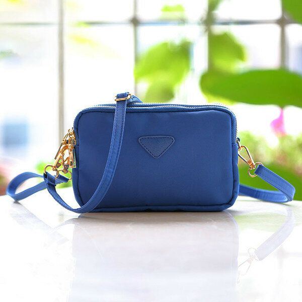 Naisten Vedenkestävät Moniuraiset Kytkinlaukut Nylon Kiinteä Mini Crossbody Laukku