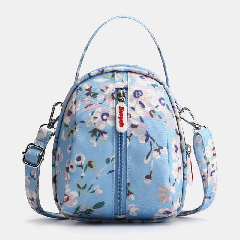Naisten Vedenpitävä Kevyt Pieni Miniprinttikuvioinen Olkalaukku Crossbody Laukku Puhelinlaukku