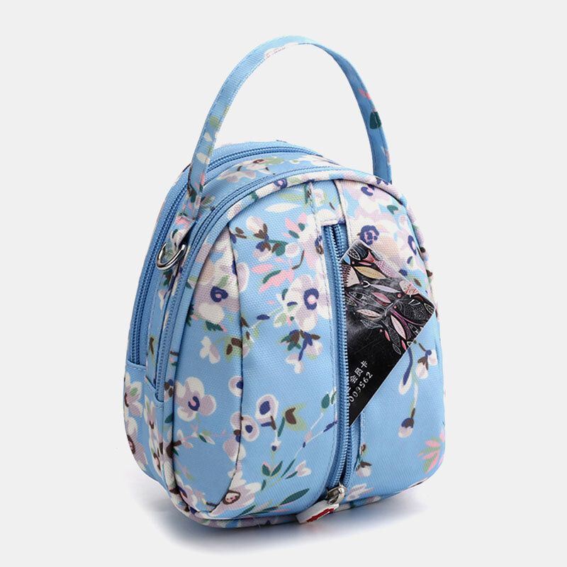 Naisten Vedenpitävä Kevyt Pieni Miniprinttikuvioinen Olkalaukku Crossbody Laukku Puhelinlaukku