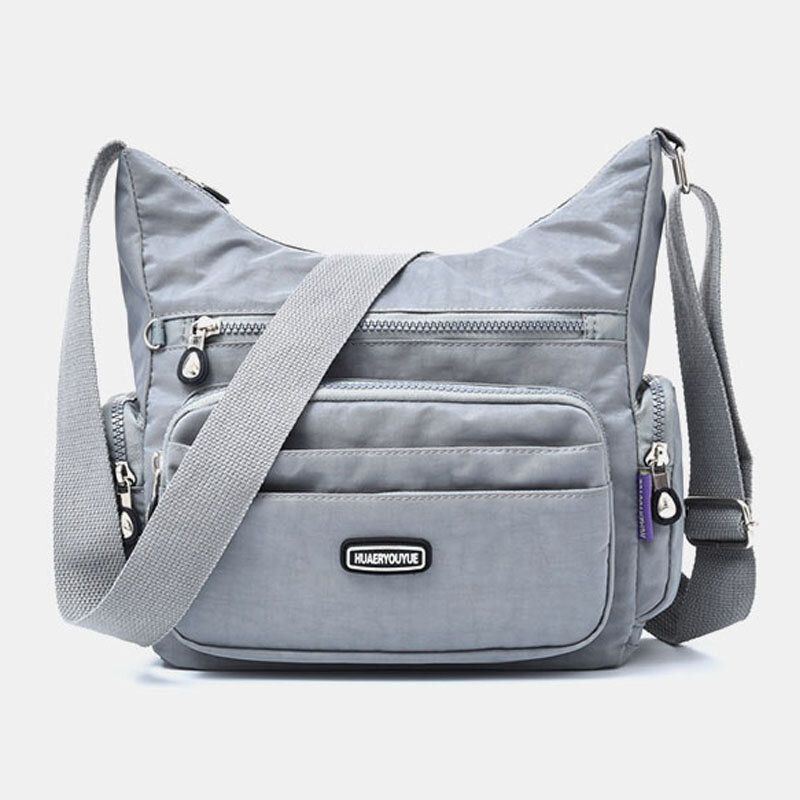 Naisten Vedenpitävä Monitaskuinen Kiinteä Rento Crossbody Laukku Olkalaukku