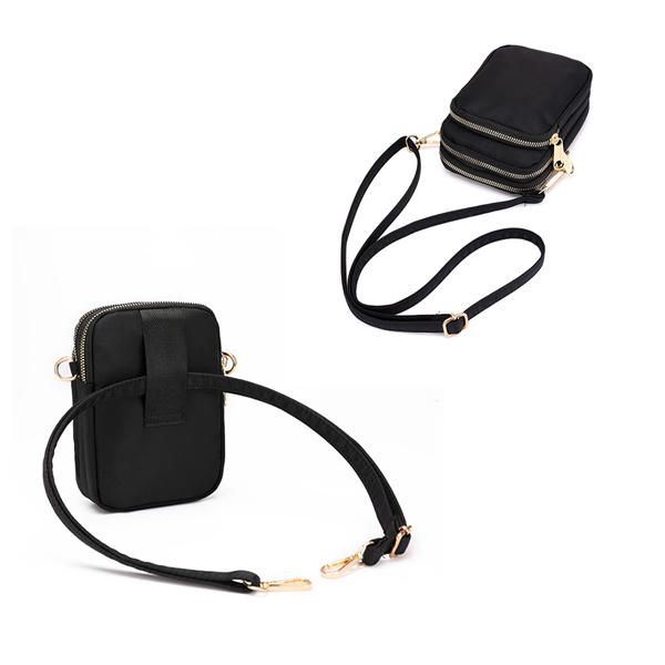 Naisten Vedenpitävä Puhelinlaukku Nylon Vyötärölaukku Crossbody-laukku