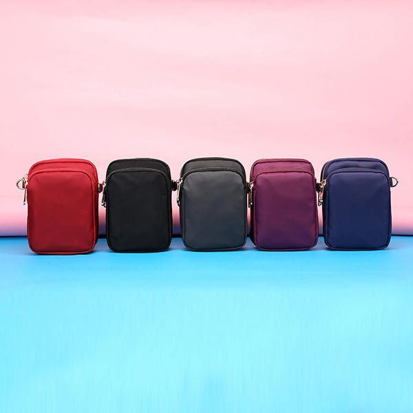 Naisten Vedenpitävä Puhelinlaukku Nylon Vyötärölaukku Crossbody-laukku