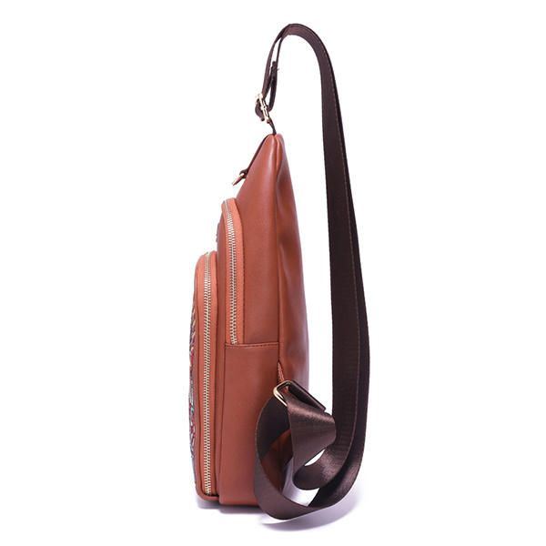 Naisten Vintage-brodeeratut Rintalaukut Crossbody-laukut