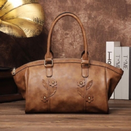 Naisten Vintage Kukkalaukku Business Shoulder Crossbody Ostoskassi