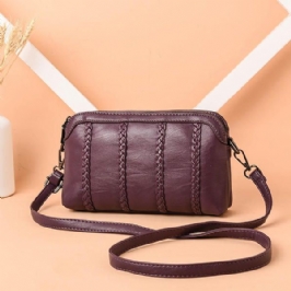 Naisten Vintage Pehmeä Keinonahkainen Crossbody Laukku