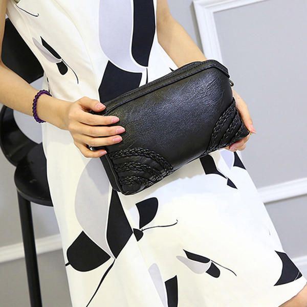 Naisten Vintage Pehmeä Keinonahkainen Crossbody Laukku