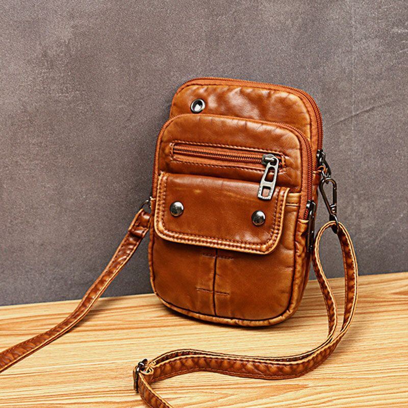 Naisten Vintage Pieni Olkalaukku Crossbody Bag Puhelinlaukku