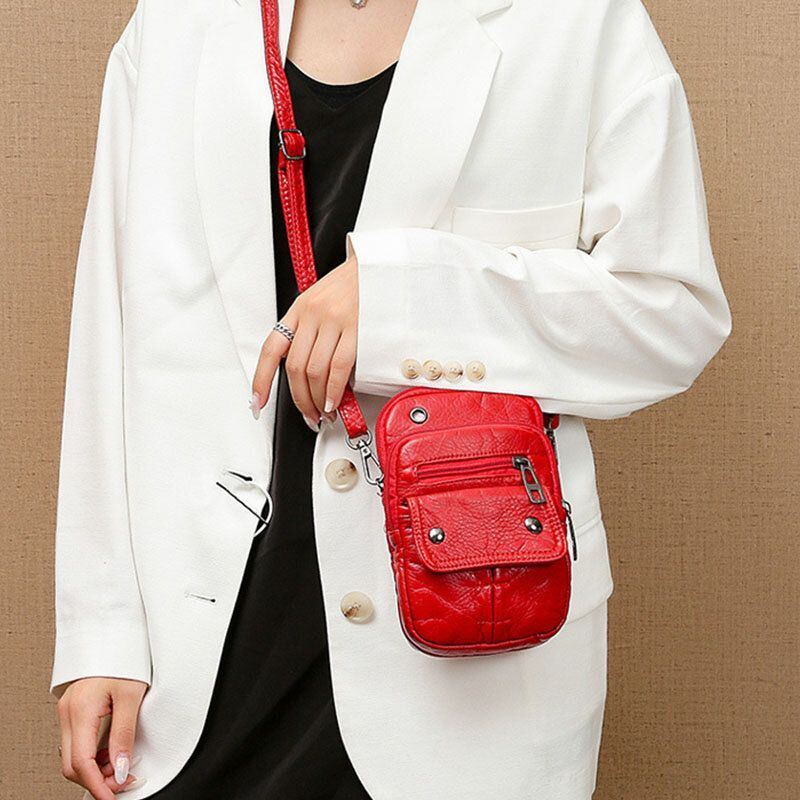 Naisten Vintage Pieni Olkalaukku Crossbody Bag Puhelinlaukku