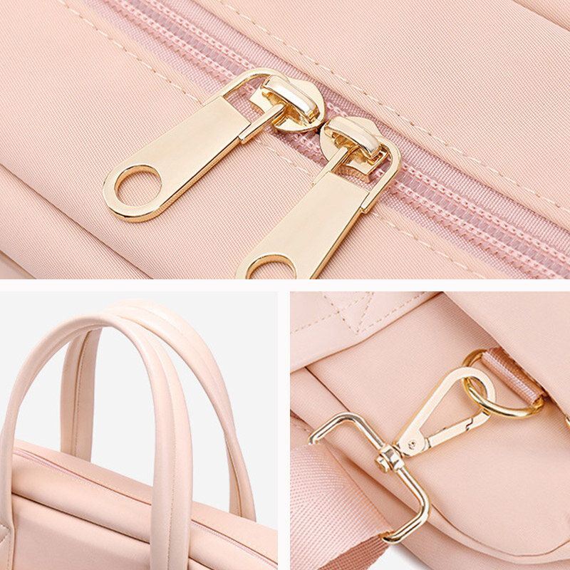 Naisten Yksinkertainen 13.3/14/15.6 Tuuman Kannettavan Tietokoneen Crossbody-laukku Moniosastoinen Varkaudenesto Kevyt Käsilaukku