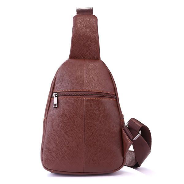 Retro Miesten Rento Ulkoilu Aitoa Nahkaa Oleva Rintalaukku Crossbody-laukku