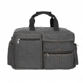 Suuri Kapasiteetti Canvas Matkalaukku Urheilu Crossbody Matkalaukku Laukku Olkalaukku Miehille