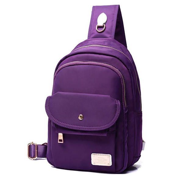 Suuri Kapasiteetti Naisten Nylon Vedenpitävä Rintalaukku Outdoor Crossbody Laukku