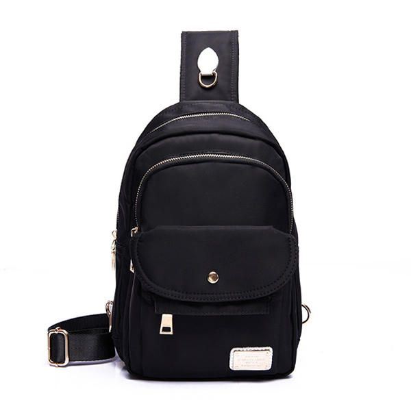 Suuri Kapasiteetti Naisten Nylon Vedenpitävä Rintalaukku Outdoor Crossbody Laukku