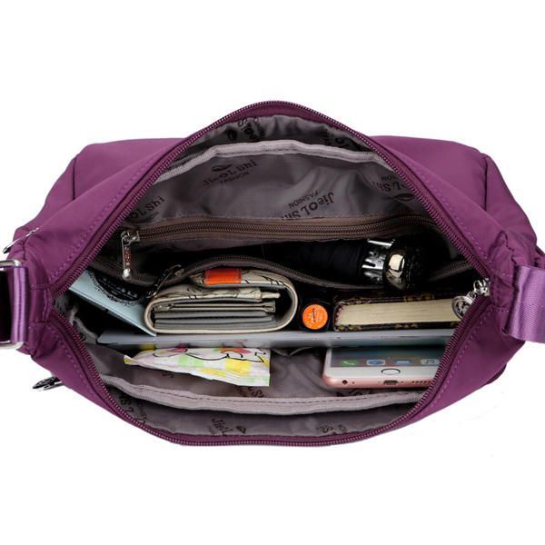 Suuri Kapasiteetti Naisten Vedenpitävä Nailoninen Olkalaukku Crossbody Laukku