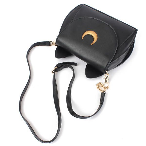 Sweet Naisten Crossbody-laukku Kissan Olkalaukut Joissa On Kuuprintti Ja Korvakuvio