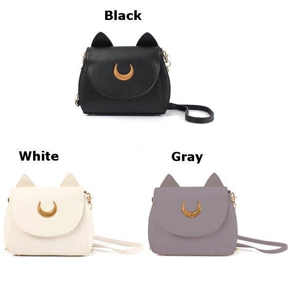 Sweet Naisten Crossbody-laukku Kissan Olkalaukut Joissa On Kuuprintti Ja Korvakuvio