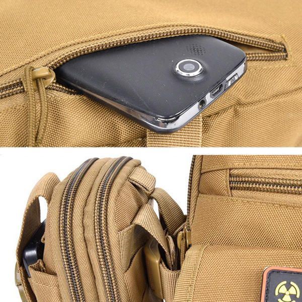 Vedenpitävä Nailoninen Crossbody Laukku Ulkokäyttöön Olkalaukku Rento Rintalaukku Miehille