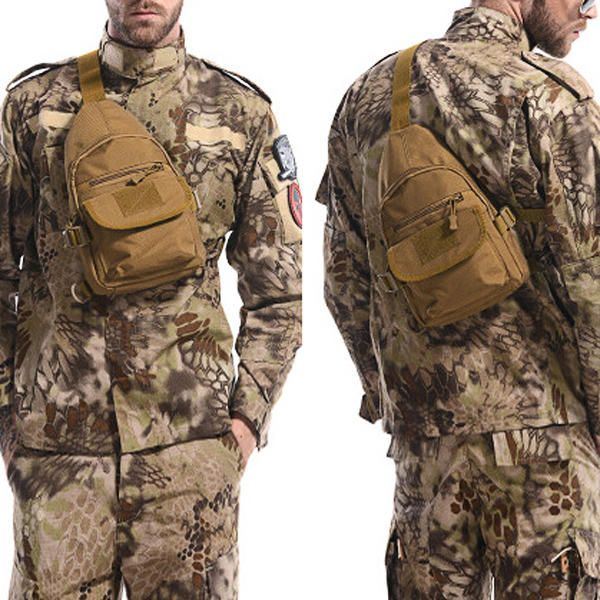 Vedenpitävä Nailoninen Crossbody Laukku Ulkokäyttöön Olkalaukku Rento Rintalaukku Miehille