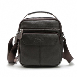 Vintage Aitoa Nahkaa Ommeltava Rento Crossbody-olkalaukku Miehille