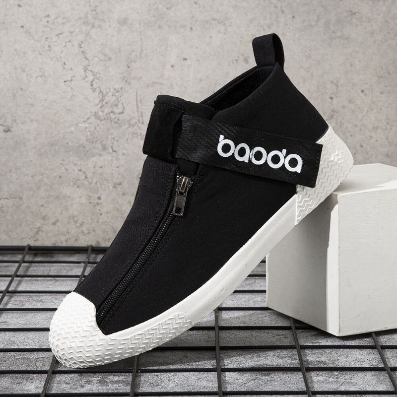 Miesten Canvas Hengittävä Pehmeä Pohja Mukava Slip On Solid Casual Court Shoes