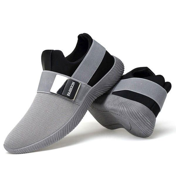 Miesten Casual Kangas Joustava Slip On Athletic Tennarit Urheilukengät