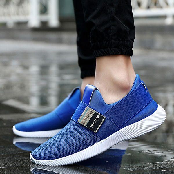 Miesten Casual Kangas Joustava Slip On Athletic Tennarit Urheilukengät