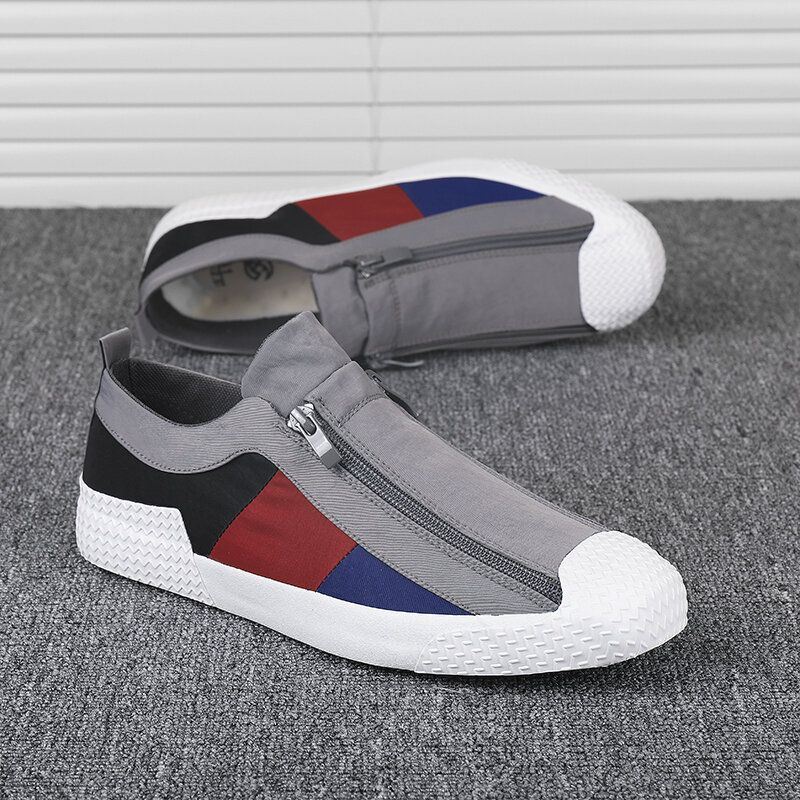 Miesten Colorblock Mukavat Hengittävät Vetoketjulliset Lenkkarit
