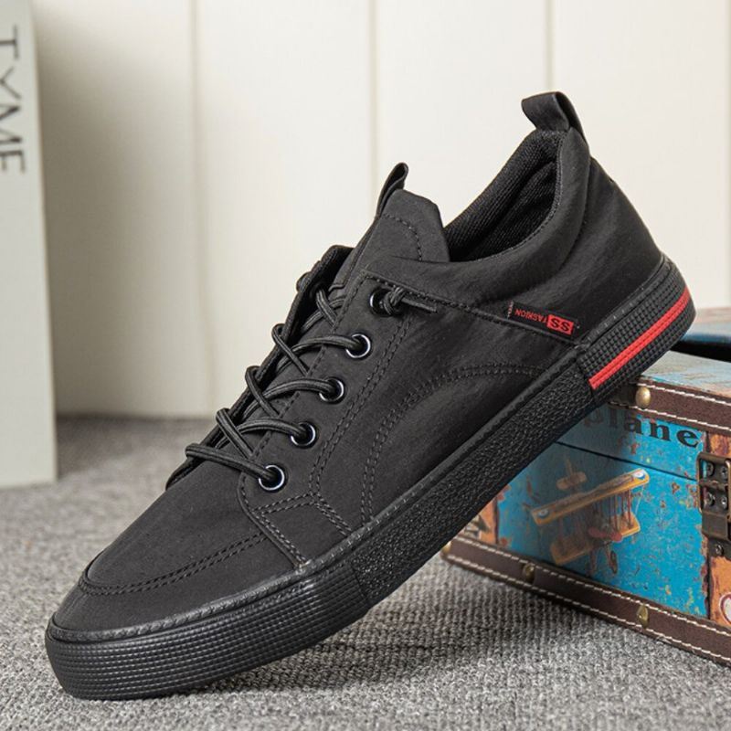 Miesten Hengittävä Ice Silkkikangas Pehmeä Pohja Nauhoitus Alushousut Pure Color Casual Court Shoes
