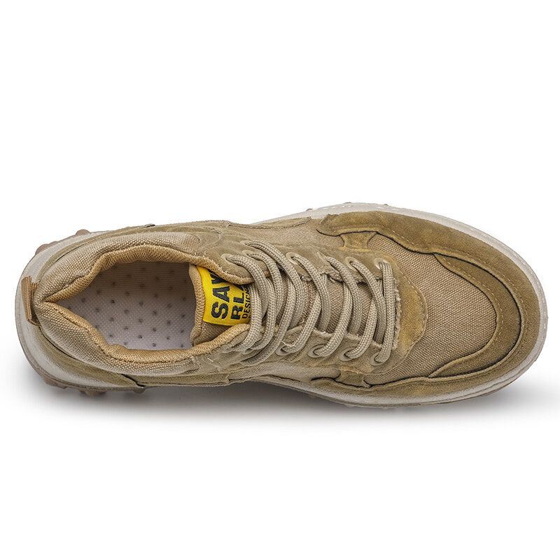 Miesten Retro Splicing Denim Mukavat Wearable Platform Tennarit