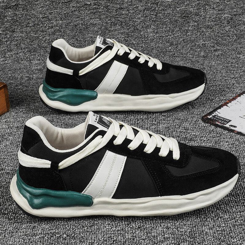 Miesten Retro Splicing Lace Up Rento Juoksu Urheilulenkkarit