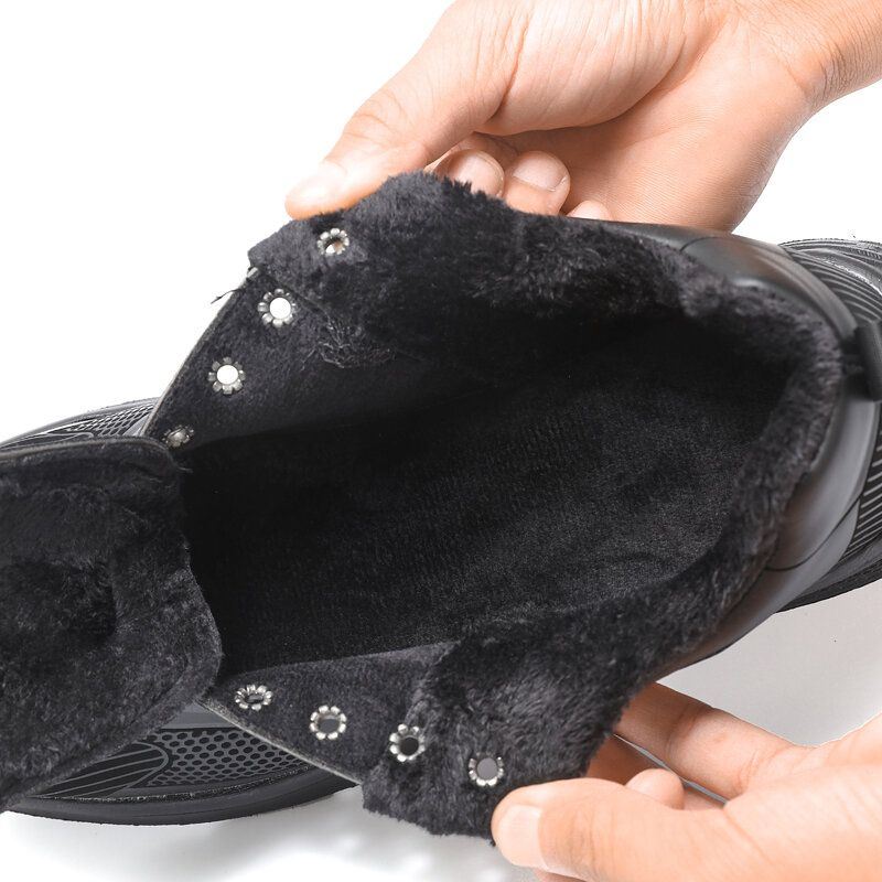 Miesten Winter Thicken Plus Velvet Lämmin Lentävä Neulelenkkarit Juoksukengät