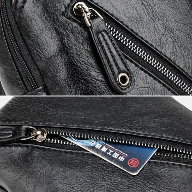 3kpl Miesten Rintalaukku Lompakkovyösarja Rento Monitoimi Kulutusta Kestävä Rintalaukku Crossbody Olkalaukku Lahjasetti
