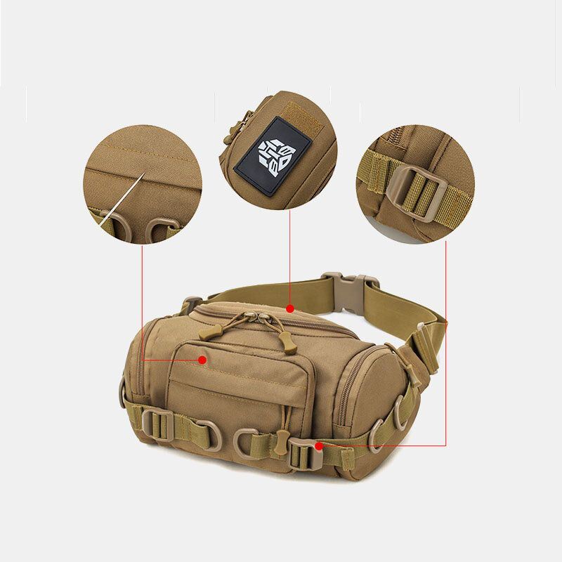 Miesten Canvas Naamiointi Ulkoilu Tactical Urheilu Ratsastus Vyötärölaukku Olkalaukku Rintalaukku