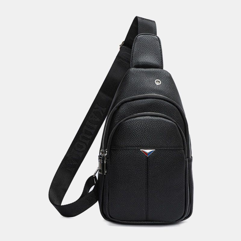 Miesten Keinonahka Rento Ulkoilu Muoti Suuri Tilavuus Crossbody Laukku Rintalaukku