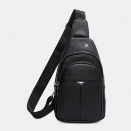 Miesten Keinonahka Rento Ulkoilu Muoti Suuri Tilavuus Crossbody Laukku Rintalaukku