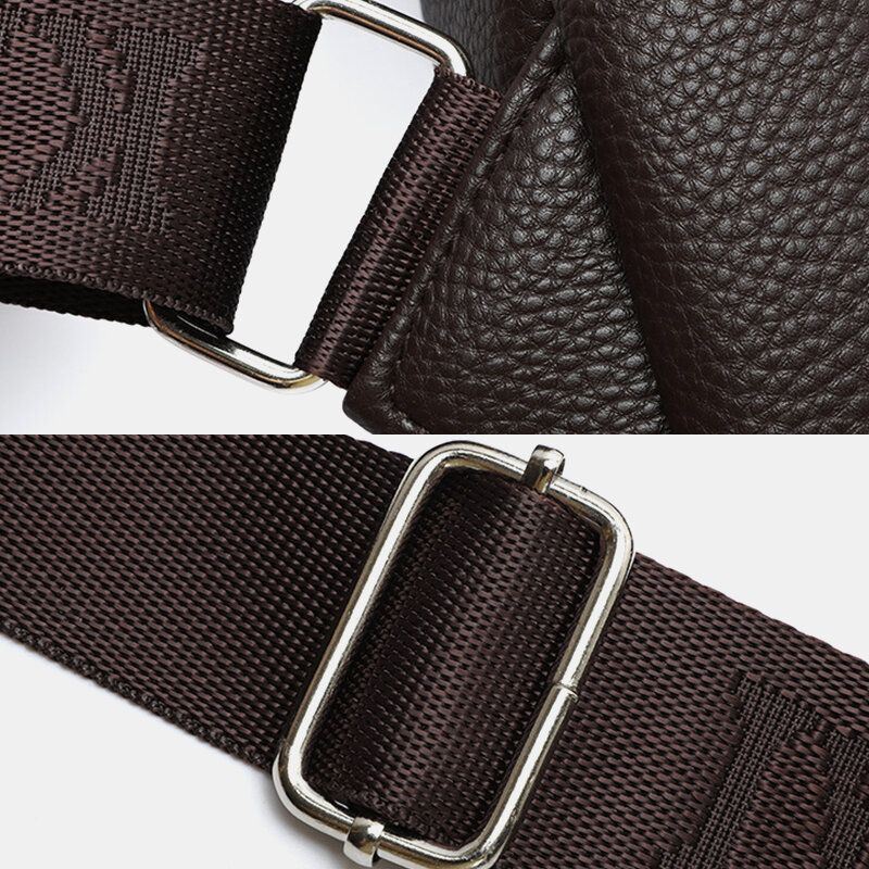 Miesten Keinonahka Rento Ulkoilu Muoti Suuri Tilavuus Crossbody Laukku Rintalaukku